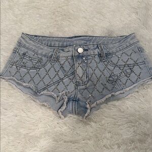 Women's Light Blue Denim Shorts